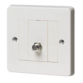 Crabtree Capital F-Type Satellite Socket White with Colour-Matched Inserts 1 Crabtree Capital F-Type Satellite Socket White with Colour-Matched Inserts