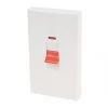 Schneider Electric Ultimate Slimline 50A 2-Gang DP Control Switch White with Neon