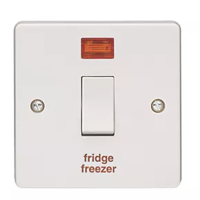 Crabtree Capital 20A 1-Gang DP Fridge Freezer Switch White with Neon 2 Crabtree Capital 20A 1-Gang DP Fridge Freezer Switch White with Neon - Image 2