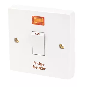 Crabtree Capital 20A 1-Gang DP Fridge Freezer Switch White with Neon 1 Crabtree Capital 20A 1-Gang DP Fridge Freezer Switch White with Neon