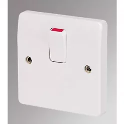 MK Logic Plus 20A 1-Gang DP Control Switch White