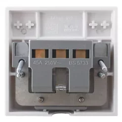British General 900 Series 45A Unswitched Cooker Outlet Plate White -White Switches & Sockets Sales Store 45080 A2