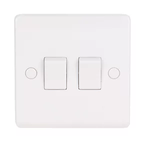 LAP 10AX 2-Gang 2-Way Light Switch White 2 LAP 10AX 2-Gang 2-Way Light Switch White - Image 2