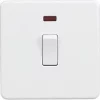 Knightsbridge SF8341NMW 20A 1-Gang DP Control Switch Matt White with LED