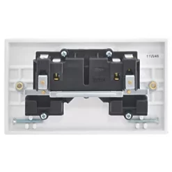 British General 900 Series 13A 2-Gang DP Switched Plug Socket White -White Switches & Sockets Sales Store 46599 A2