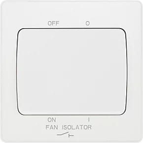 British General Evolve 10A 1-Gang 3-Pole Fan Isolator Switch Pearlescent White with White Inserts 3 British General Evolve 10A 1-Gang 3-Pole Fan Isolator Switch Pearlescent White with White Inserts - Image 3