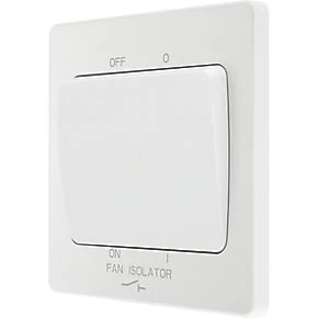 British General Evolve 10A 1-Gang 3-Pole Fan Isolator Switch Pearlescent White with White Inserts 1 British General Evolve 10A 1-Gang 3-Pole Fan Isolator Switch Pearlescent White with White Inserts