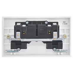 British General 900 Series 13A 2-Gang SP Switched Plug Socket White 5 Pack -White Switches & Sockets Sales Store 48563 A3