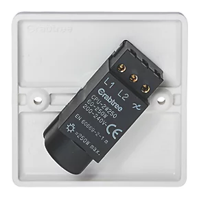 Crabtree Instinct 1-Gang 2-Way Dimmer Switch White 3 Crabtree Instinct 1-Gang 2-Way Dimmer Switch White - Image 3