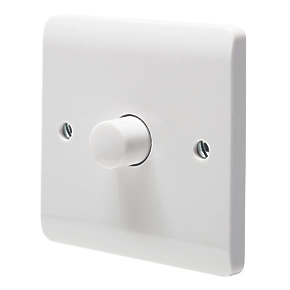 Crabtree Instinct 1-Gang 2-Way Dimmer Switch White 1 Crabtree Instinct 1-Gang 2-Way Dimmer Switch White