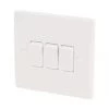 Schneider Electric Ultimate Slimline 10AX 3-Gang 2-Way Light Switch White