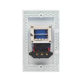 Retrotouch Crystal 2-Gang Dual Voltage Shaver Socket 110 / 220V White Glass 3 Retrotouch Crystal 2-Gang Dual Voltage Shaver Socket 110 / 220V White Glass - Image 3