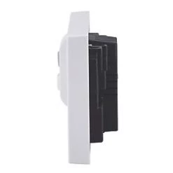 Schneider Electric Exclusive Square Edge 30mA 2-Gang Unswitched Passive RCD Socket White -White Switches & Sockets Sales Store 497JT A2