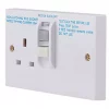 Schneider Electric Exclusive Square Edge 30mA 1-Gang Unswitched Active RCD Socket White