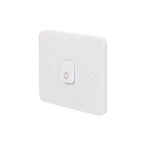 Schneider Electric Lisse 10AX 1-Gang 1-Way Retractive Bell Switch White 1 Schneider Electric Lisse 10AX 1-Gang 1-Way Retractive Bell Switch White
