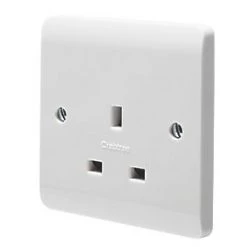 Crabtree Instinct 13A 1-Gang Unswitched Socket White