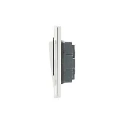 Retrotouch Crystal 10A 1-Gang 2-Way Light Switch White Glass -White Switches & Sockets Sales Store 5177J A2