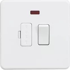 Knightsbridge SF6300NMW 13A Switched Fused Spur with LED Matt White