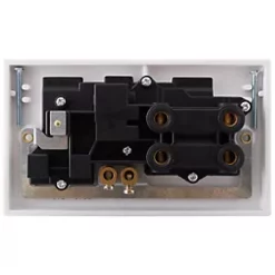British General 900 Series 45A 2-Gang DP Cooker Switch & 13A DP Switched Socket White with Neon -White Switches & Sockets Sales Store 52668 A2