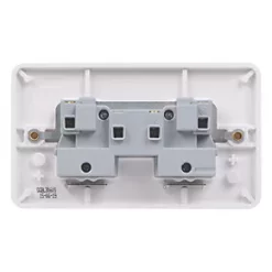 Schneider Electric Lisse 13A 2-Gang Unswitched Plug Socket White -White Switches & Sockets Sales Store 5422J A3
