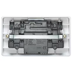 Crabtree Capital 13A 2-Gang DP Switched Socket + 2.1A 2-Outlet Type A USB Charger White -White Switches & Sockets Sales Store 5506V A3