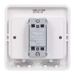 Schneider Electric Lisse 10AX 1-Gang 2-Way 10AX Wide Rocker Light Switch White -White Switches & Sockets Sales Store 5526J A3