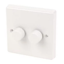 Varilight V-Dim 2-Gang 2-Way Dimmer Switch White