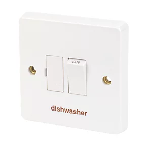 Crabtree Capital 13A Switched Dishwasher Fused Spur White 1 Crabtree Capital 13A Switched Dishwasher Fused Spur White