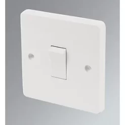Crabtree Capital 10AX 1-Gang 1-Way Light Switch White
