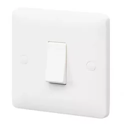 MK Base 10AX 1-Gang Intermediate Switch White with White Inserts