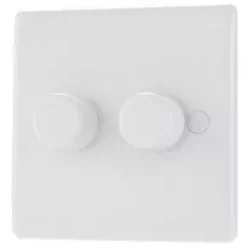 British General 800 Series 2-Gang 2-Way LED Dimmer Switch White