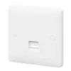 MK Base Slave Telephone Socket White with White Inserts