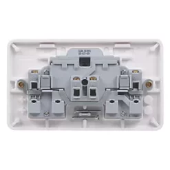 Schneider Electric Lisse 13A 2-Gang SP Switched Plug Socket White -White Switches & Sockets Sales Store 6232J A3