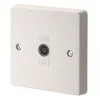 Crabtree Capital Coaxial TV / FM Socket White