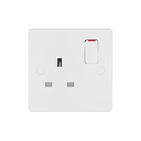 Schneider Electric Ultimate Slimline 13A 1-Gang DP Switched Plug Socket White 2 Schneider Electric Ultimate Slimline 13A 1-Gang DP Switched Plug Socket White - Image 2