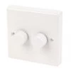 Varilight V-Dim 2-Gang 2-Way Dimmer Switch White
