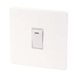 Varilight 20AX 1-Gang DP Control Switch Ice White with Neon with White Inserts