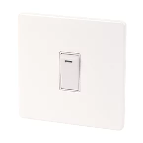 Varilight 20AX 1-Gang DP Control Switch Ice White with Neon with White Inserts 1 Varilight 20AX 1-Gang DP Control Switch Ice White with Neon with White Inserts