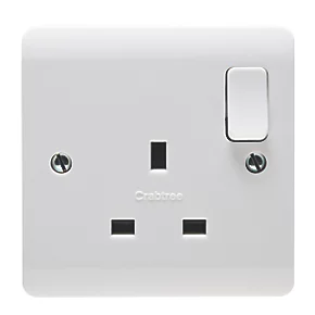 Crabtree Instinct 13A 1-Gang DP Switched Socket White 2 Crabtree Instinct 13A 1-Gang DP Switched Socket White - Image 2