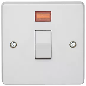 Crabtree Capital 20A 1-Gang DP Control Switch White with Neon 1 Crabtree Capital 20A 1-Gang DP Control Switch White with Neon