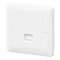 MK Base Master Telephone Socket White with White Inserts