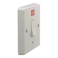 Crabtree Capital 20A 1-Gang DP Fan Isolator Switch White with Neon -White Switches & Sockets Sales Store 6686J A2