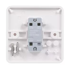 Schneider Electric Lisse 10AX 1-Gang 1-Way 10AX Light Switch White 3 Schneider Electric Lisse 10AX 1-Gang 1-Way 10AX Light Switch White - Image 3