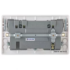 British General 800 Series 13A 2-Gang SP Switched Socket + 3.1A 2-Outlet Type A USB Charger White -White Switches & Sockets Sales Store 6764R A3