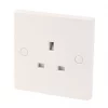 13A 1-Gang Unswitched Plug Socket White