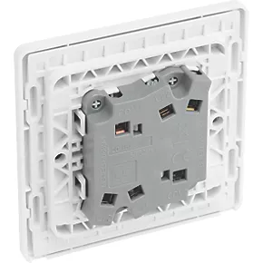 British General Evolve 20 A 16AX 2-Gang 2-Way Wide Rocker Light Switch Pearlescent White with White Inserts 5 British General Evolve 20 A 16AX 2-Gang 2-Way Wide Rocker Light Switch Pearlescent White with White Inserts - Image 5