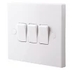 British General 900 Series 10AX 3-Gang 2-Way Light Switch White