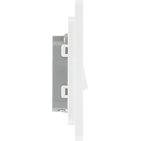 British General Evolve 20 A 16AX 1-Gang 2-Way Light Switch Pearlescent White with White Inserts 6 British General Evolve 20 A 16AX 1-Gang 2-Way Light Switch Pearlescent White with White Inserts - Image 6