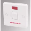 LAP 20A 1-Gang DP Water Heater Switch White with Neon
