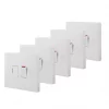 British General 900 Series 13A Switched Fused Spur & Flex Outlet White 5 Pack